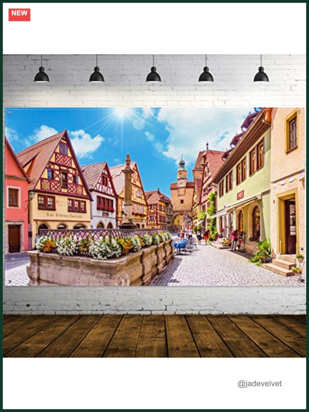 Oktoberfest Backdrop Banner 5.9x3.6ft Fabric Photo Background with Rope
